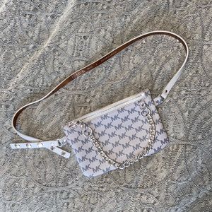 Micheal Kors Grey and Silver Hip Bag / Fanny Pack